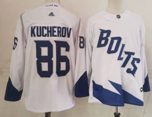 Tampa Bay Lightning 2022 Stadium Series Jersey White NO.86 KUCHEROV