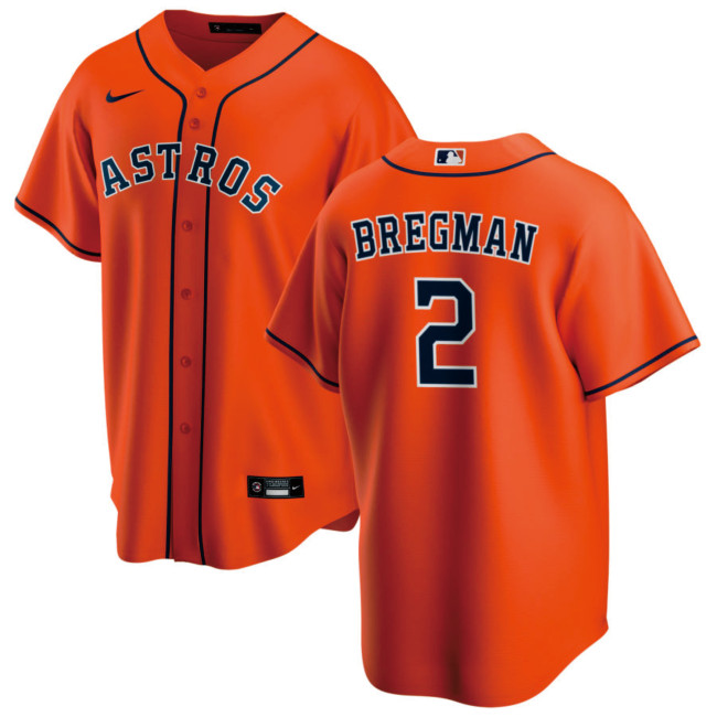 Houston Astros Limited Jersey Orange Fan Version NO.2 BREGMAN