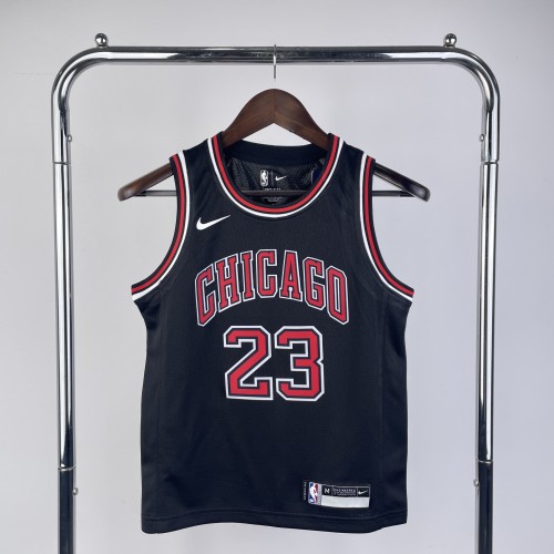 Chicago Bulls KIds Jersey Black NO.23 JORDAN