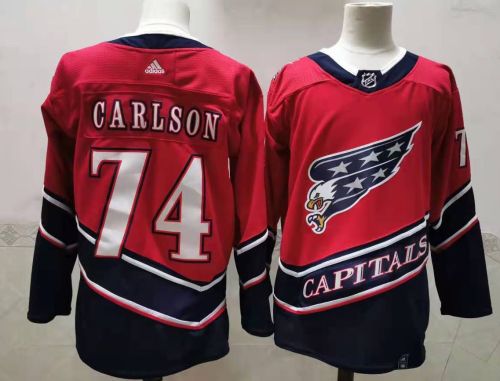 Washington Capitals 50th Anniversary Jersey Red NO.74 CARLSON
