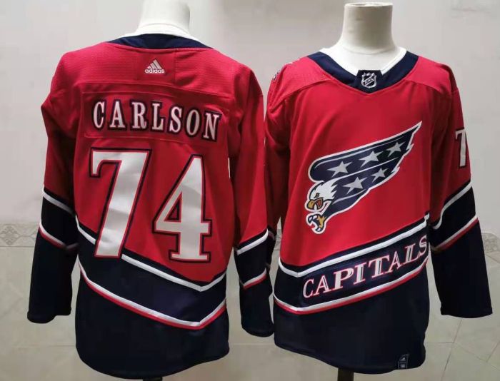Washington Capitals 50th Anniversary Jersey Red NO.74 CARLSON