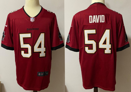 Tampa Bay Buccaneers Alternate Game Jersey Red NO.54 DAVID