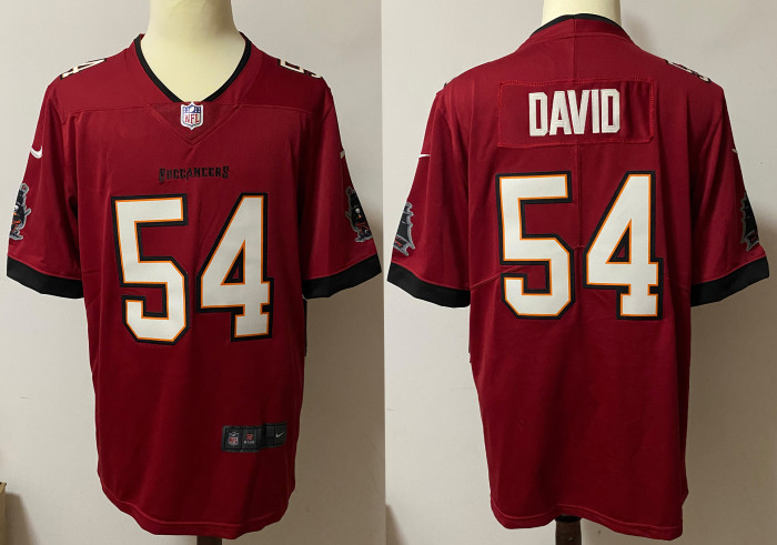 Tampa Bay Buccaneers Alternate Game Jersey Red NO.54 DAVID
