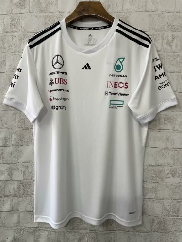 2025 Mercedes AMG Petronas T-Shirt White NO Number
