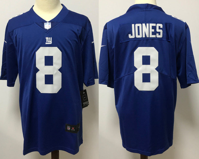 New York Giants Game Jersey Blue NO.8 JONES