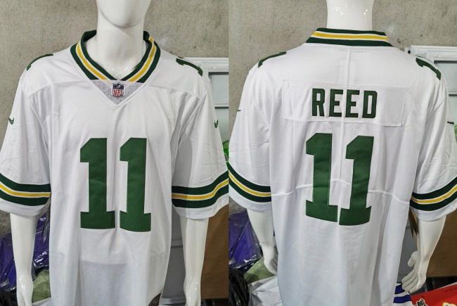 Green Bay Packers Jersey Replica White 1996 NO.11 REED
