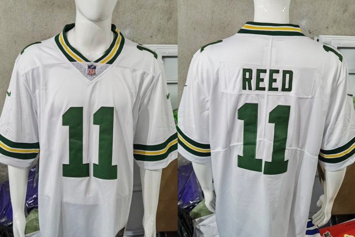 Green Bay Packers Jersey Replica White 1996 NO.11 REED