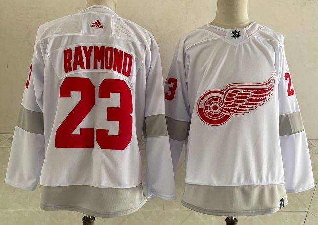 Detroit Red Wings Home Jersey White 2024 NO.23 RAYMOND
