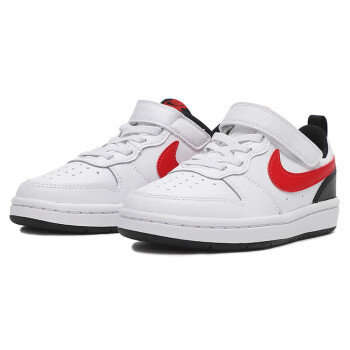 Air Force low-top children's leather sneakers Velcro White Black