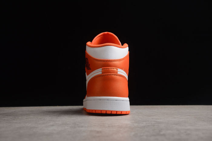Air Jordan 1 Mid Habanero Women Sneakers Orange White