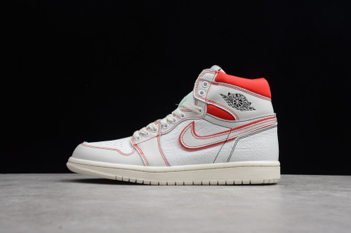 Air Jordan 1 High OG Off-White/Red/Phantom Retro Shoe 555088-160