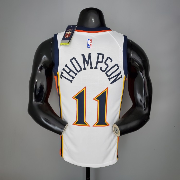 Klay Thompson Golden State Warriors Rookie White Swingman Jersey
