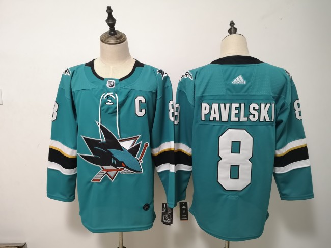 San Jose Sharks Alternate Player Jersey Green NO.8 PAVELSKI