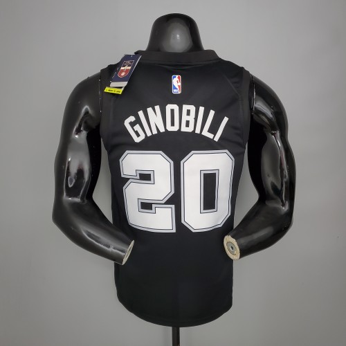 Manu Ginobili San Antonio Spurs City Edition Swingman Jersey Black