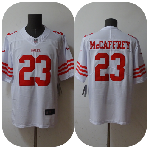 San Francisco 49ers Jersey Limited Editio White NO.23 McCAFFREY