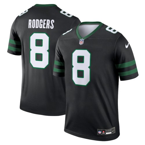 New York Jets Jersey Black 2024 NO.8 RODGERS