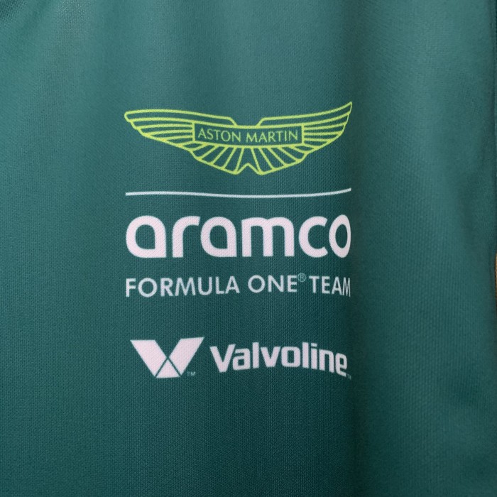 2025  Aston Martin 1/4 Zip T-Shirt Green