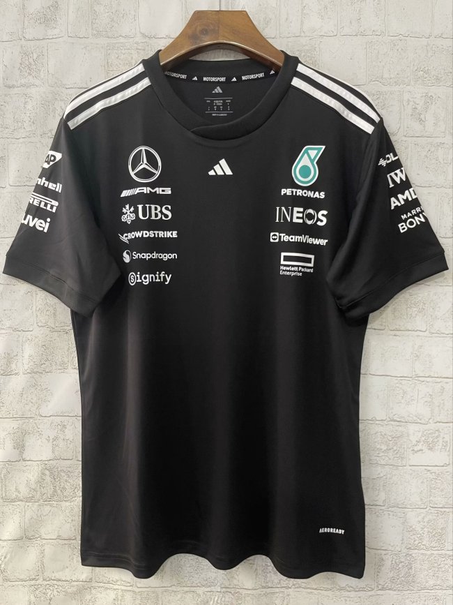 2025 Mercedes AMG Petronas T-Shirt Black NO Number