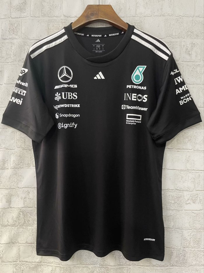 2025 Mercedes AMG Petronas T-Shirt Black NO Number