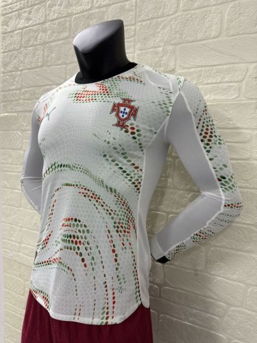 Portugal 2025 Away Player Version Long Sleeve Man Jersey