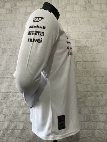 2025 Mercedes AMG Petronas Driver Shirt Long Sleeve White NO Number