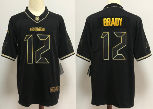 Tampa Bay Buccaneers Jersey Vintage Gold NO.12 BRADY