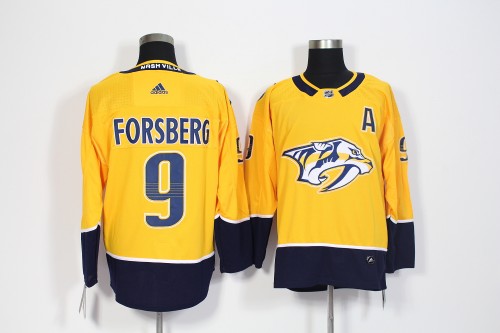 Nashville Predators Home Jersey Yellow NO.9 FORSBERG