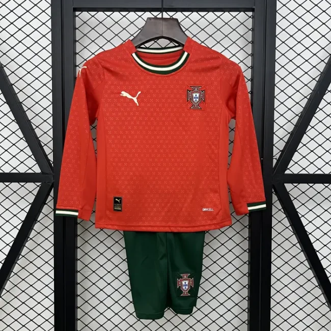 Portugal 2025 Home Long Sleeve Kids Suit