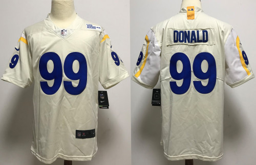 Los Angeles Rams Road Game Jersey White NO.99 DONALD