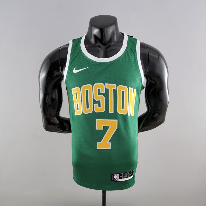 Jaylen Brown Boston Celtics Platinum Swingman Jersey Green Gold
