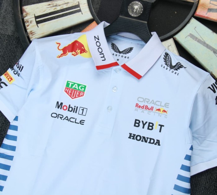 2024 Red Bull Racing Polo Shirt White NO Number
