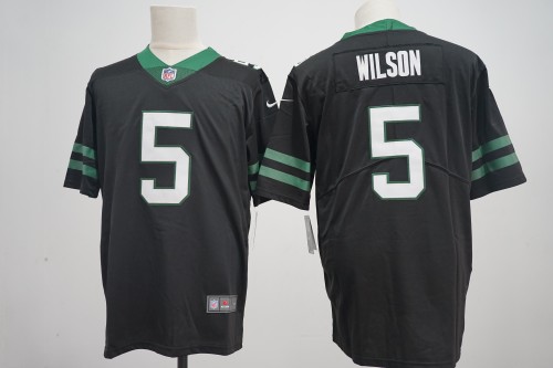 New York Jets Jersey Black 2024 NO.5 WILSON