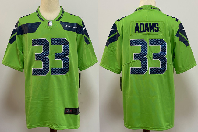 Seattle Seahawks Game Jersey Green NO.33 ADAMS