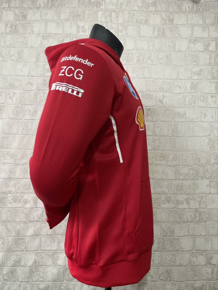 2025 Ferrari Racing Hoodie Red NO Number