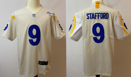 Los Angeles Rams Road Game Jersey White NO.9 STAFFORD