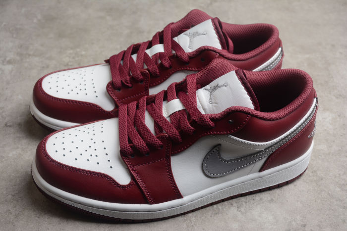 Air Jordan 1 Low Bordeaux Cherrywood/Red/Grey 553558-615