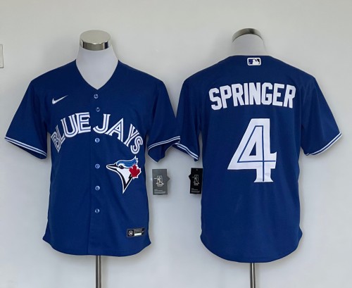 Toronto Blue Jays Jersey Dark Blue Fan Version NO.4 SPRINGER