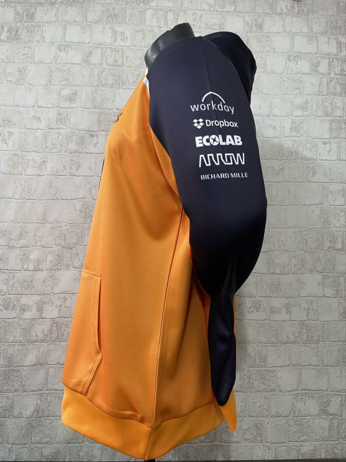 2025 McLaren Hoodie Orange NO Number