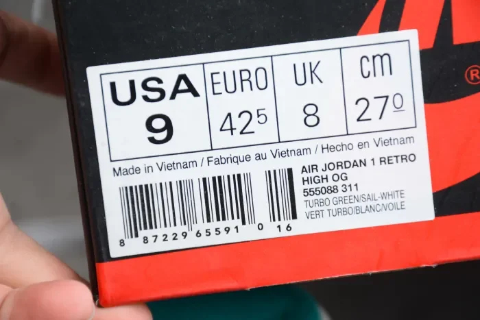 Air Jordan 1 Retro High OG “Turbo Green” 555088-311