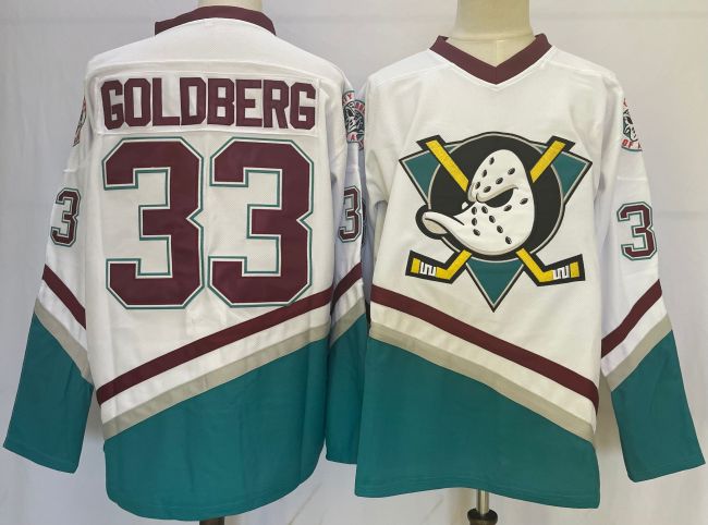 Anaheim Ducks 21/22 Home Jersey White Green NO.33 GOLDBERG