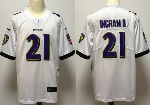 Baltimore Ravens Jersey White NO.21 INGRAM II