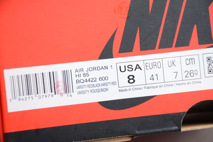 Air Jordan 1 Retro High 85 Varsity Red BQ4422-600
