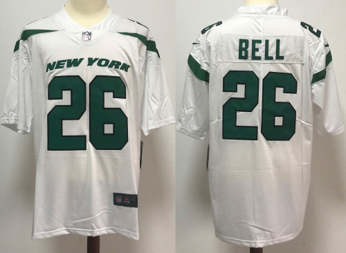 New York Jets Jersey White 2024 NO.26 BELL