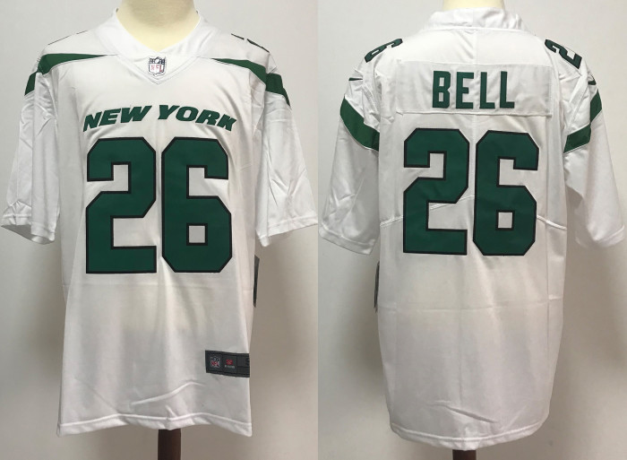 New York Jets Jersey White 2024 NO.26 BELL