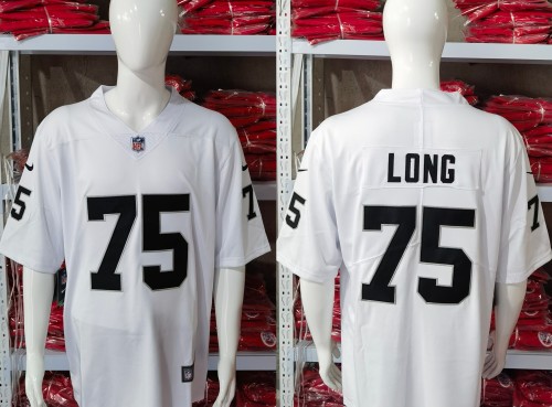 Las Vegas Raiders Jerseys White NO.75 LONG