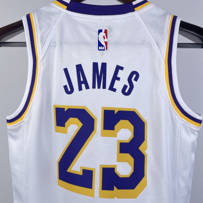 Los Angeles Lakers Kids Jersey White Icon Edition 22/23 NO.23 JAMES