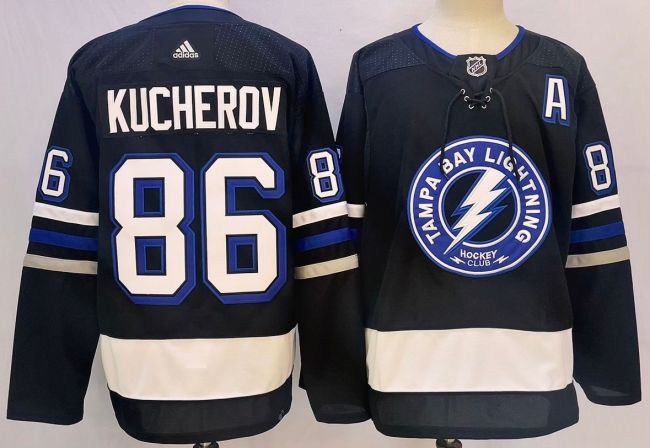 Tampa Bay Lightning Alternate Player Jersey Black NO.86 KUCHEROV