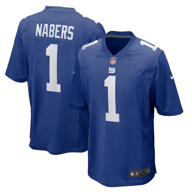 New York Giants Game Jersey Blue NO.1 NABERS