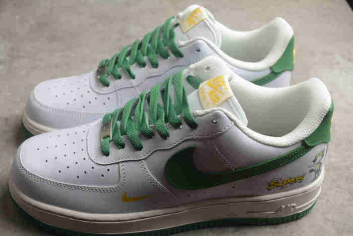 Air Force 1 07 Low White Green Yellow BS9055-721
