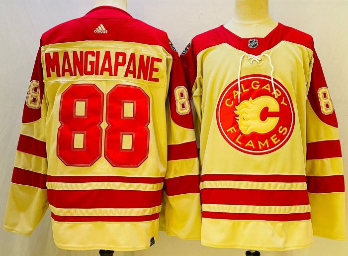 Calgary Flames 2023 NHL Heritage Classic Premier Jersey Off White No.88 MANGIAPANE
